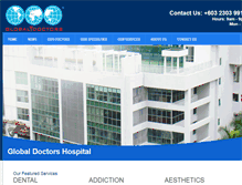 Tablet Screenshot of globaldoctorshospital.com